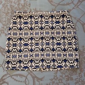 H&M Divided Aztec/Tribal Print Skirt size 6